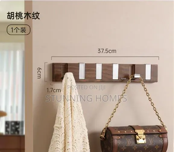 Wall Mounted Wooden Hooked Hanger