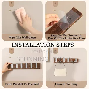 Wall Mounted Wooden Hooked Hanger