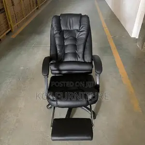 Office Chairs; Leather High Back Executive Office Chair With Footrest
