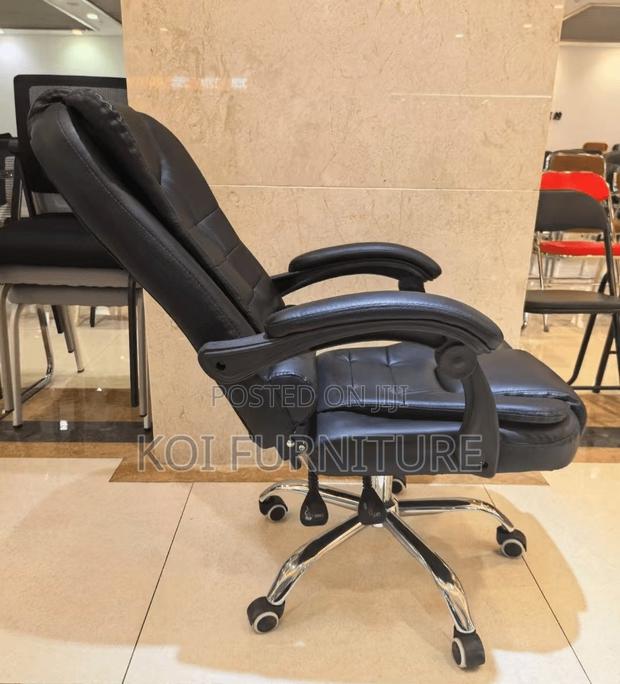 Office Chairs; Leather High Back Executive Office Chair With Footrest - thumbnail 8