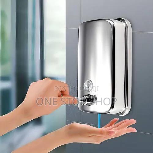 800ml Wall Mount Bathroom Liquid Metallic Soap Dispenser
