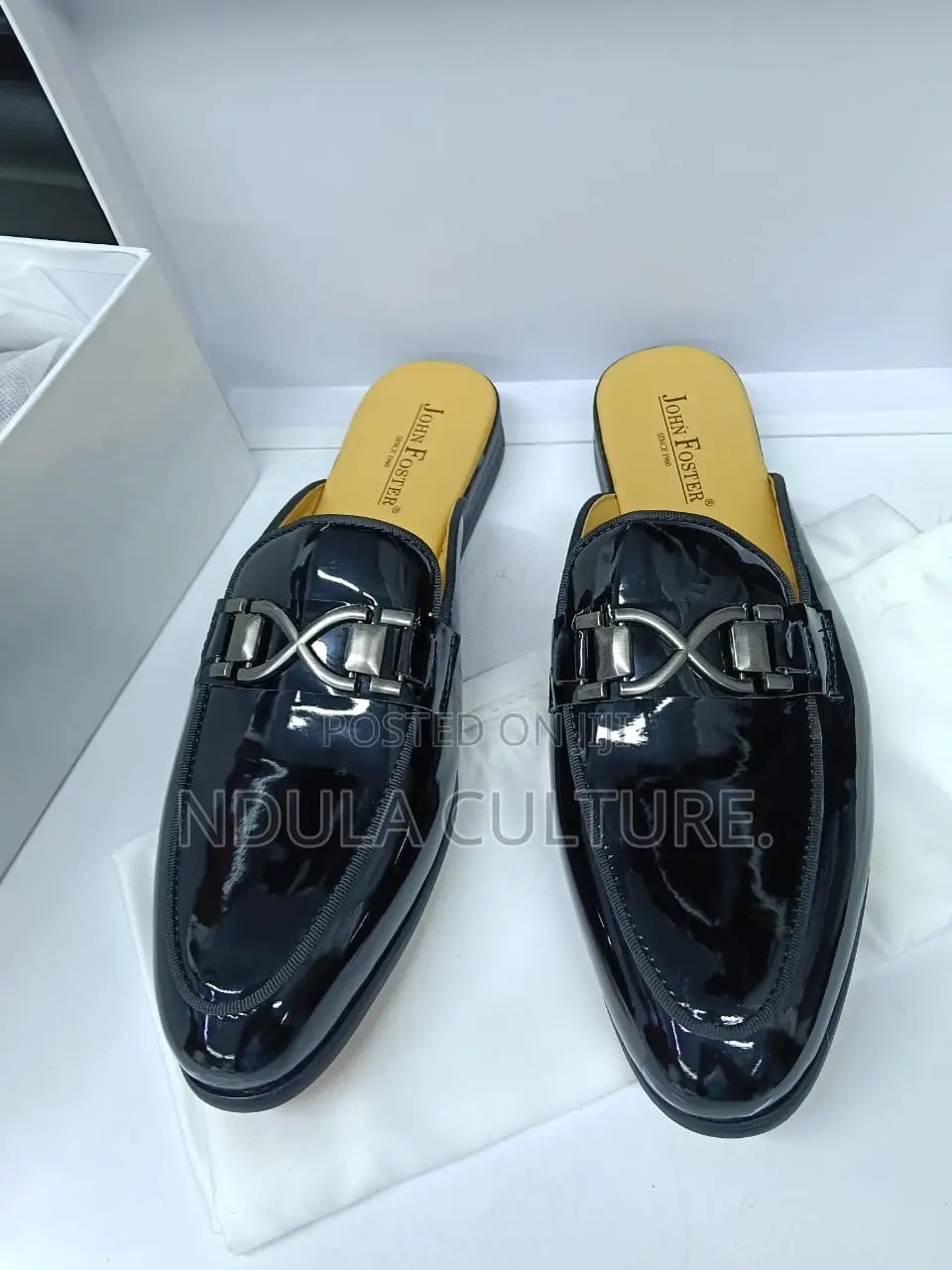 Authentic Leather John Foster Classic Mules