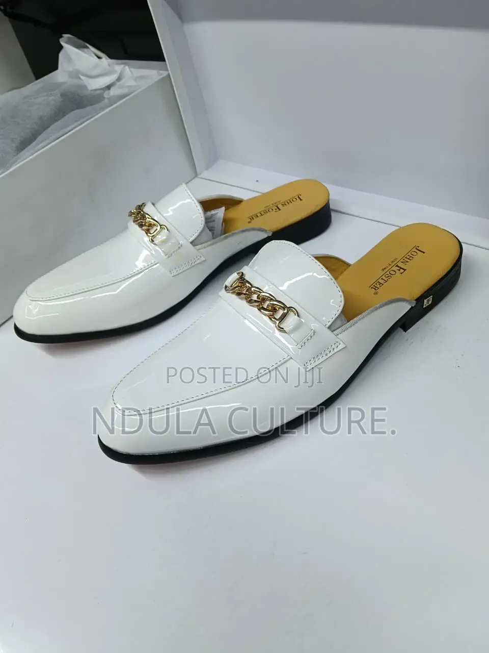 Authentic Leather John Foster Classic Mules