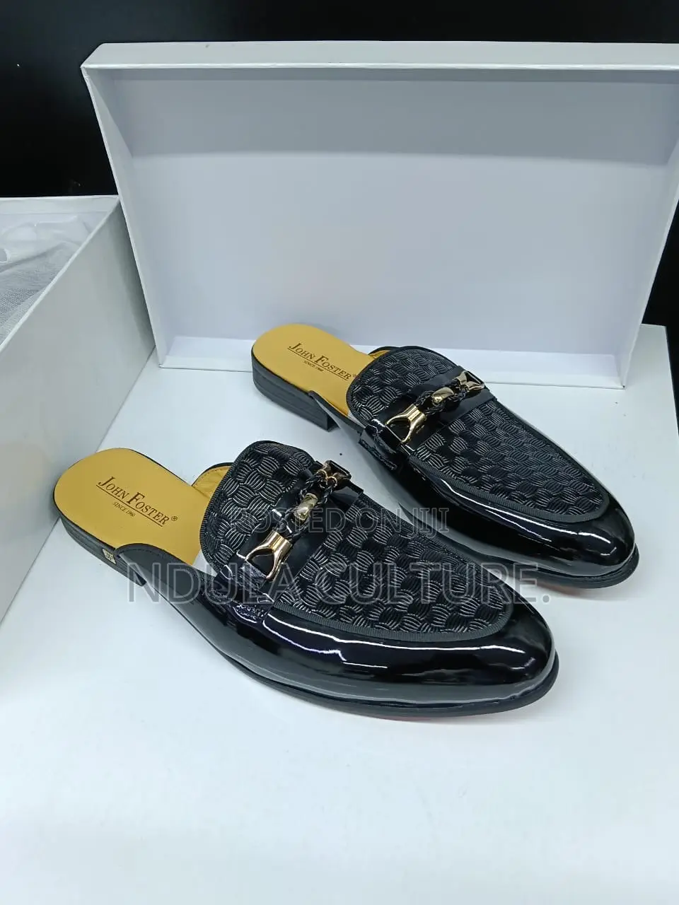 Authentic Leather John Foster Classic Mules