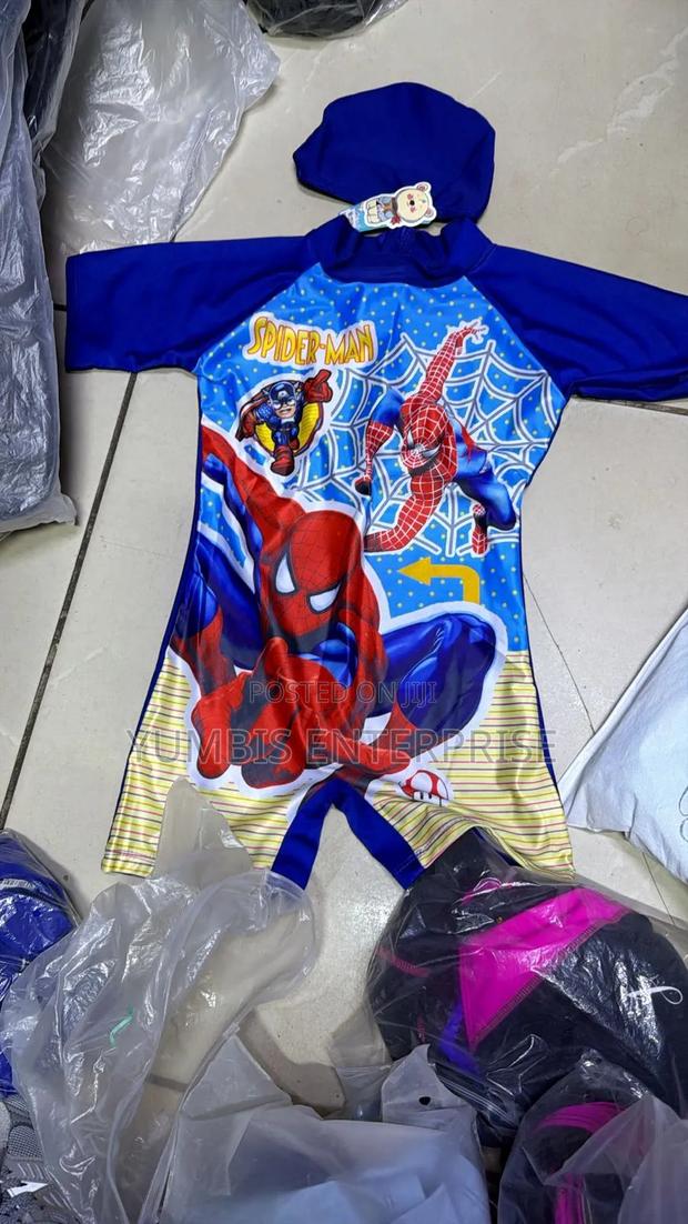 Spider Man's Themed Boys Kids Swimming Costumes Age 3yrs to 14yrs - main view