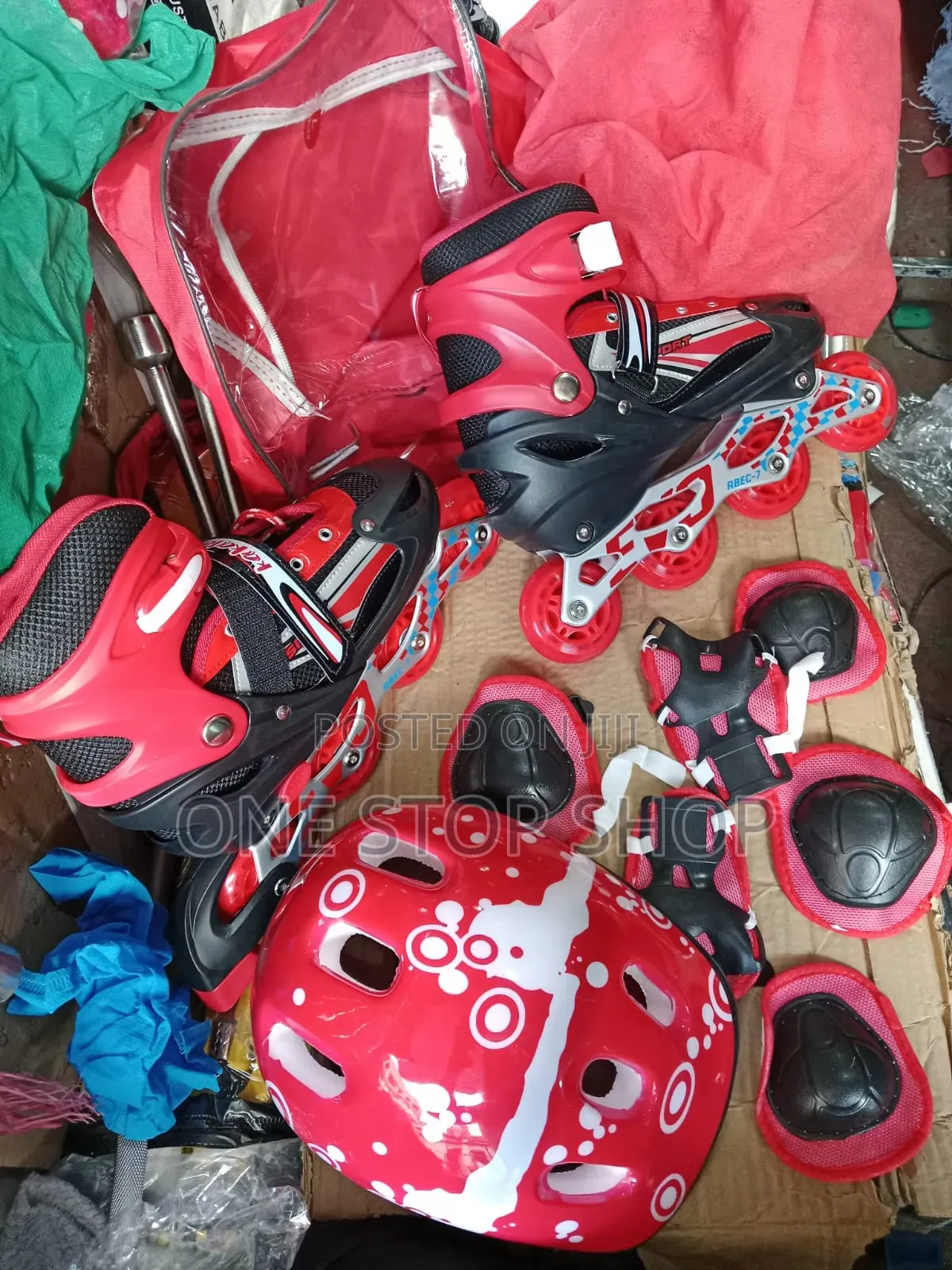 Complete Skating Shoes,Helmet,Arm Knee Guards 39-42