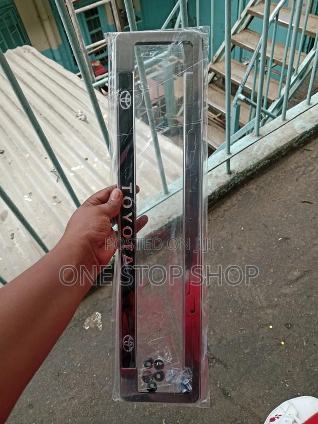 1pc Oblong Toyota Branded Numbers Plate Holder - main view