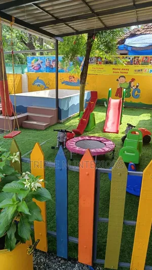Modern Kids Play Area Grass Carpet