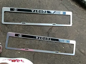 2 Toyota Metallic Licence Plates Holder