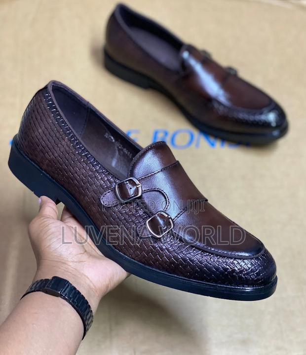 Double Monk Faux Leather