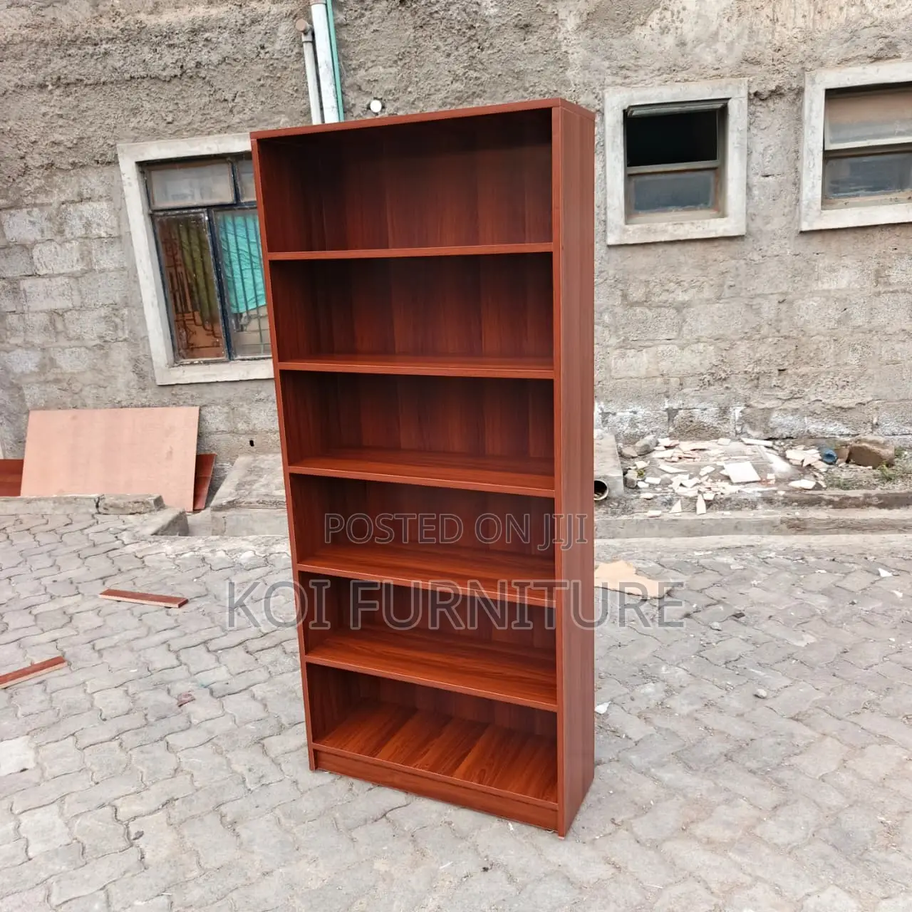 Office Bookshelf : 6-Shelf Modern Wooden Bookshelf,