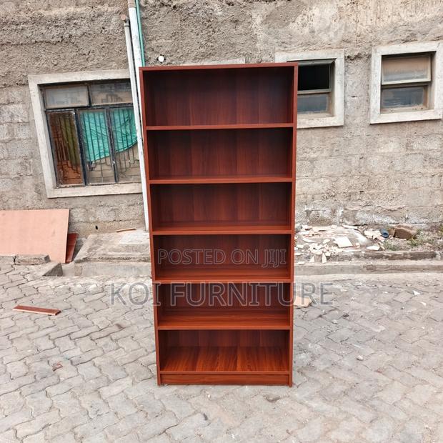 Office Bookshelf : 6-Shelf Modern Wooden Bookshelf, - thumbnail 4