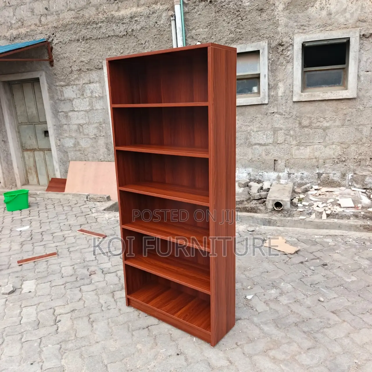 Office Bookshelf : 6-Shelf Modern Wooden Bookshelf,