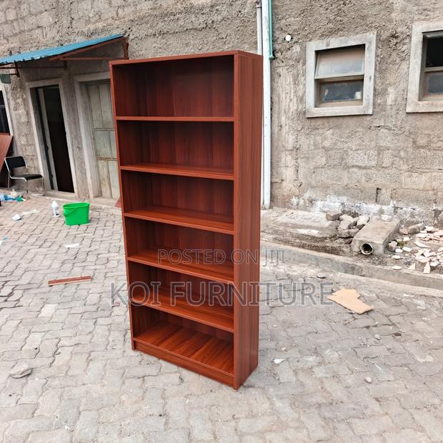 Office Bookshelf : 6-Shelf Modern Wooden Bookshelf, - thumbnail 9