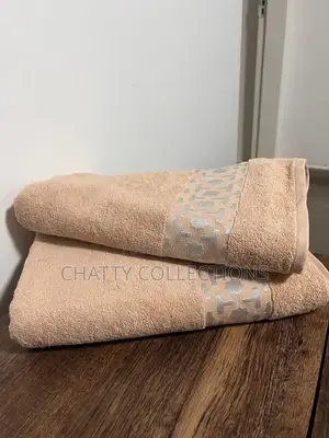 Beige Big Size 90 Cm × 150 Cm 400 Grams Lotus Cotton Towel