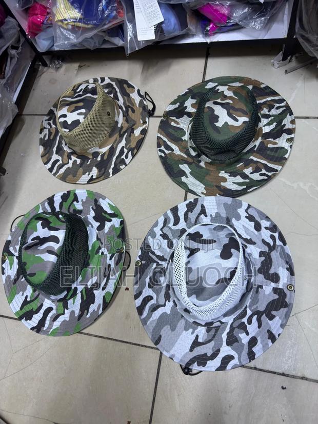 Wide Brim Camouflage Mesh Boonie/Safari Hats