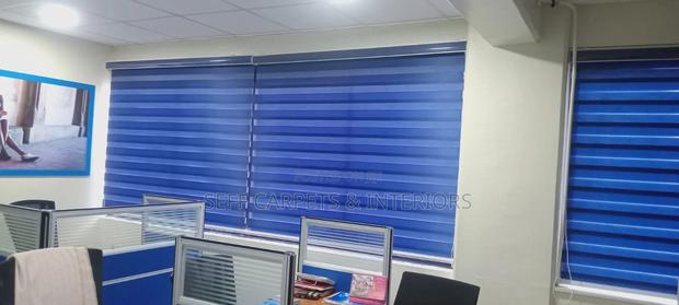 Elegant Blue Zebra Window Blinds