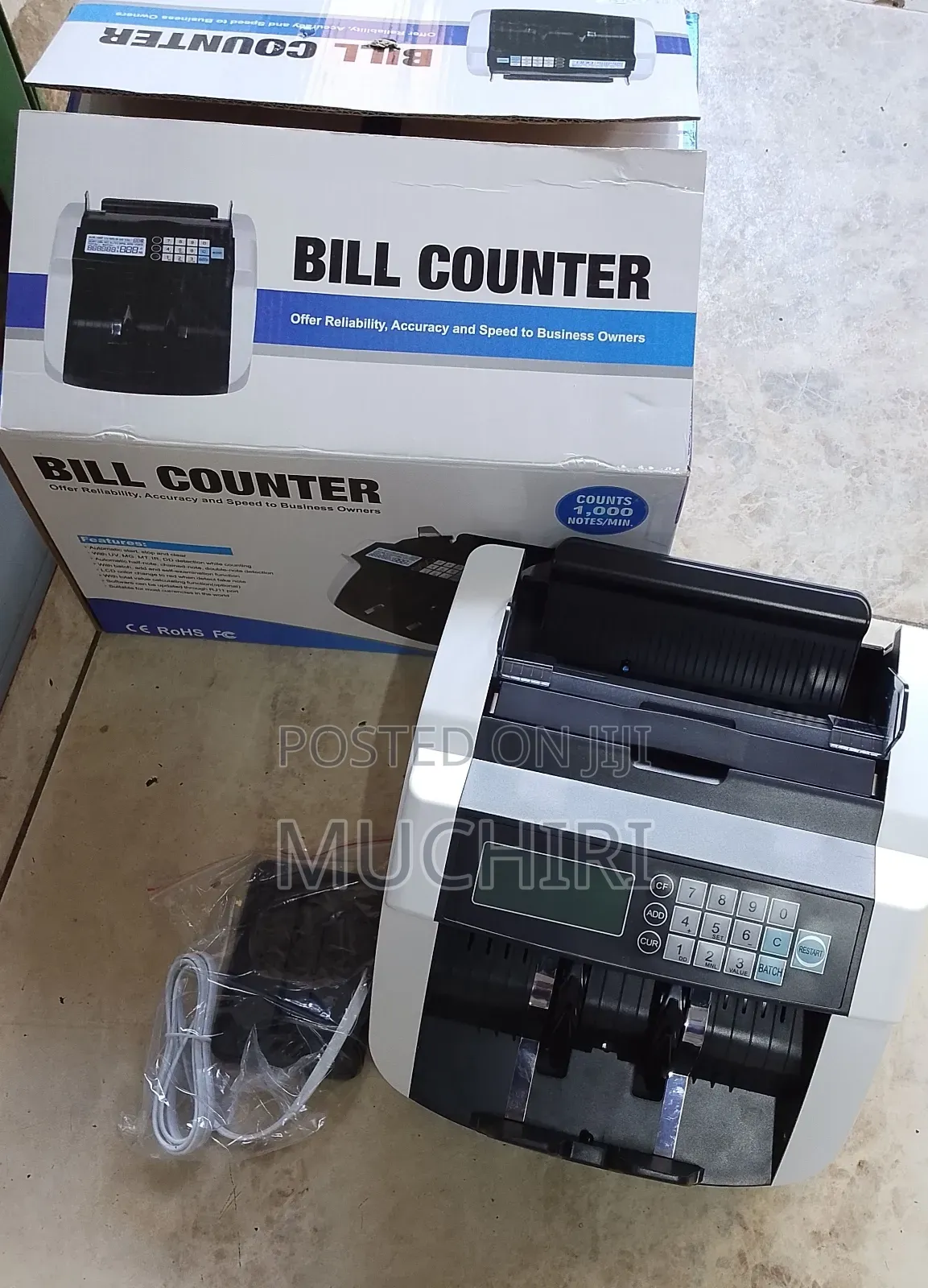 Bill Counter Batch Uv Detection Money Counter