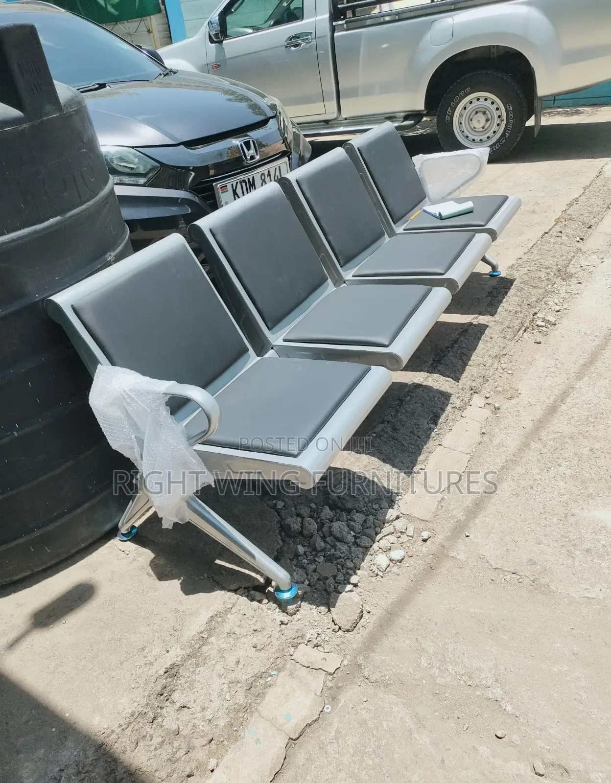 Heavy Duty 4 Seater Receptionist Chair