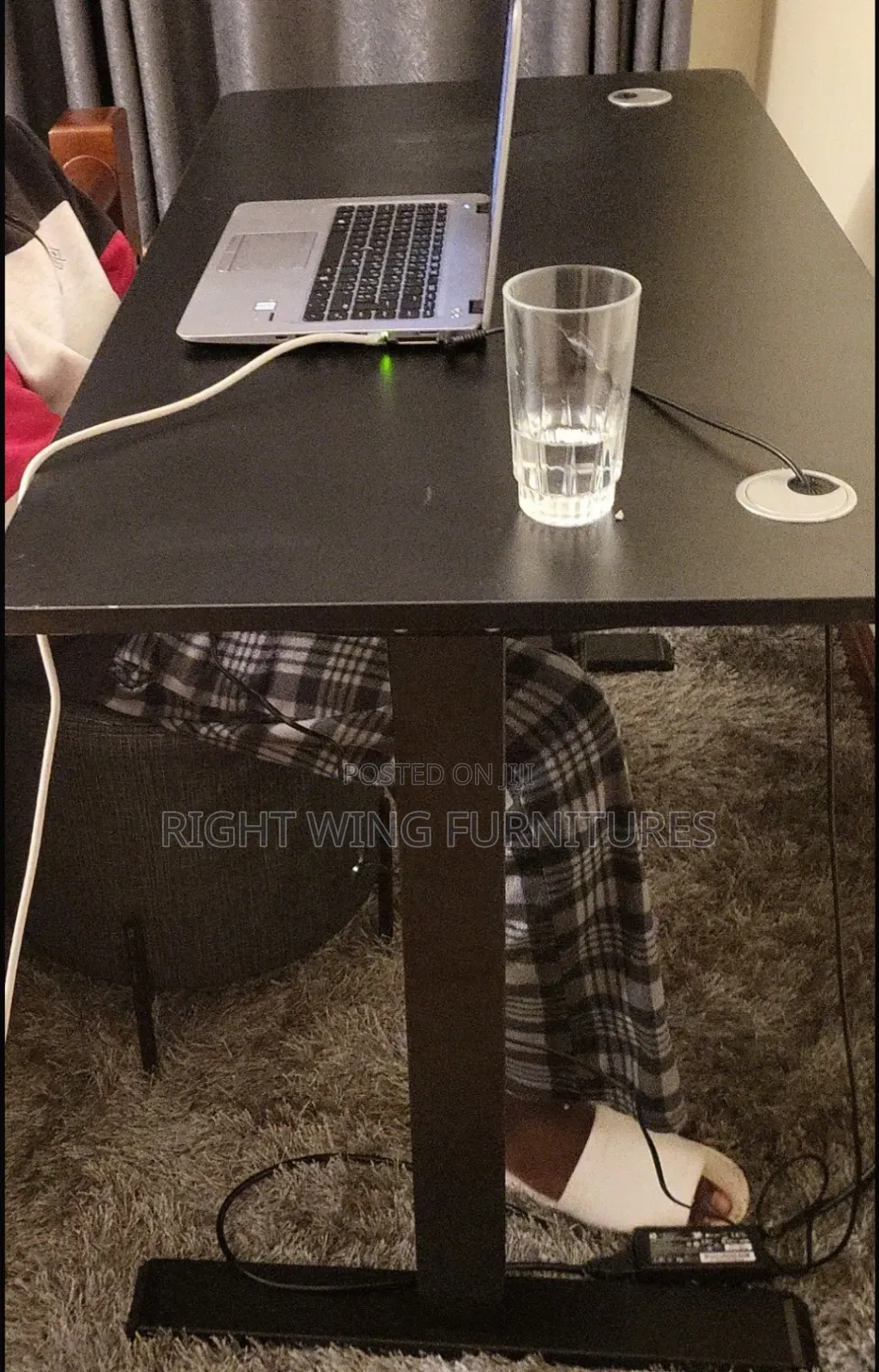 Black Standing Desk 1.2m