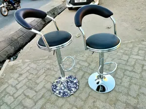 Silver Adjustable Height Barstools