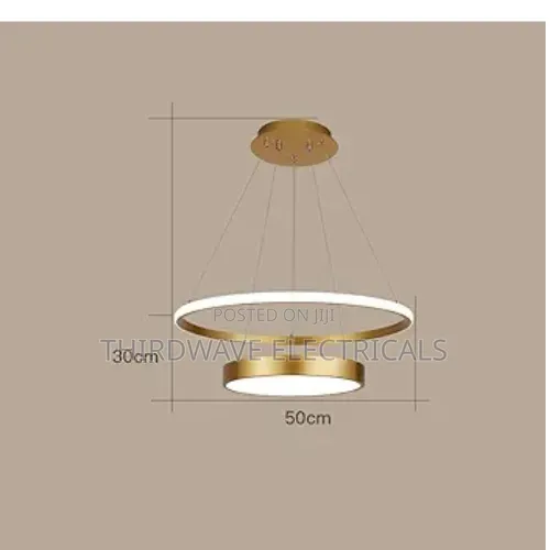 Vintage Strings Modern Led Gold Ring Chandelier Pendant Light E3w