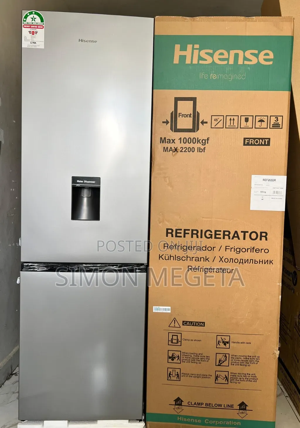 Hisense 292litres Fridge With Dispenser