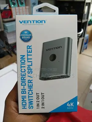 Vention Afuh0 2 Ports Hdmi Bi-Directional Switcher (Silver Color)