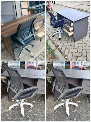 Ergonomic Office Mesh Chair With Lockable Office Desk Jbk