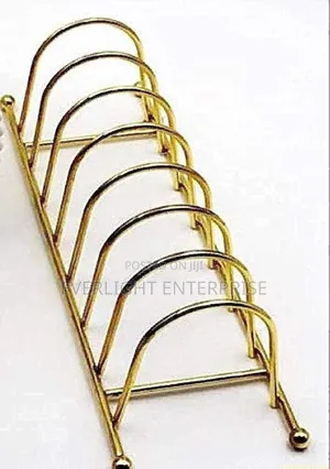 Metallic Golden 7 Slot Plate Holder