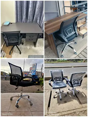 1.2m Office Desk With A Comfortable Ergonomic Office Chair Kj