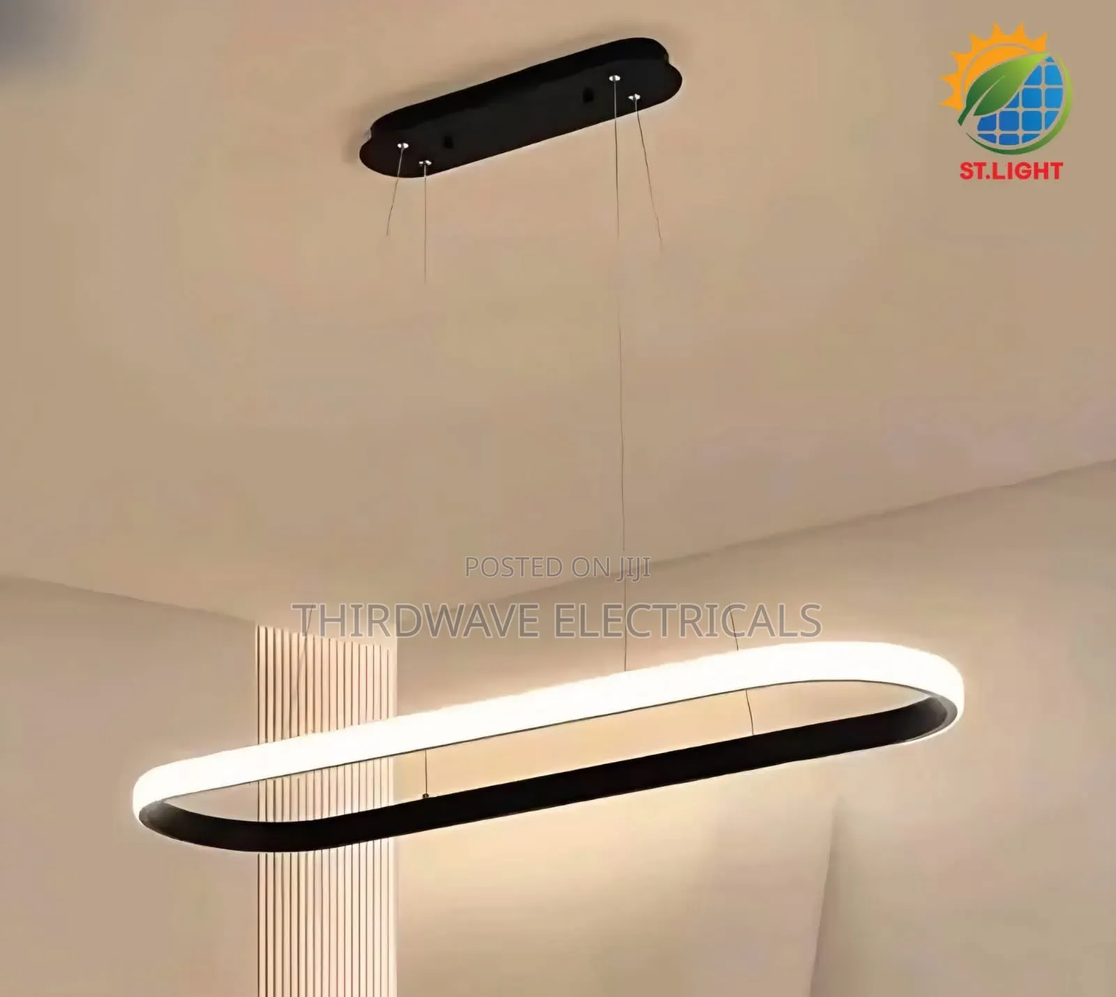 Oval Led Modern Linear Pendant Chandelier Light Cf4