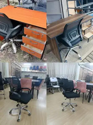 Three Lockable Office Drawers With A Black Mesh Office Chair Cxj