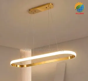 Brand New Golden Oval Led Chandelier Light Gf3