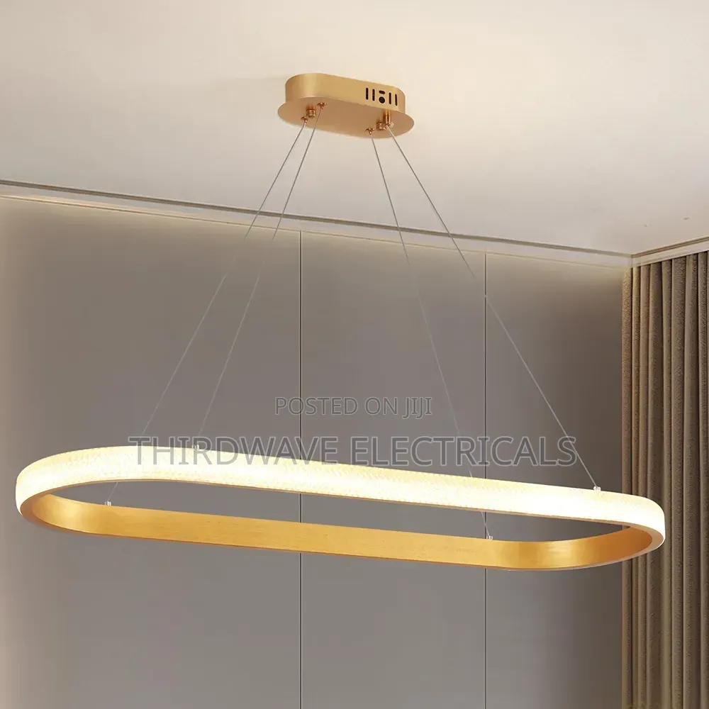 Vintage Golden Oval Led Chandelier Light Hv5