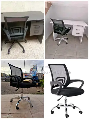 Ergonomic Office Mesh Chair With Lockable Office Drawers