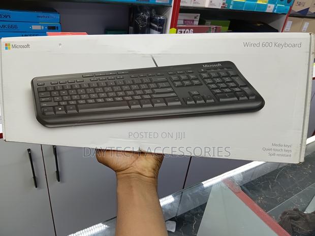 Microsoft Wired 600 Keyboard Uk Layout Black Pc Usb - thumbnail 2