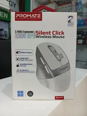 Promate Samit 2.4ghz Ergonomic 2200 Dpi Silent Click Wireless Mouse