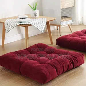 Maroon Square Floor Pillows