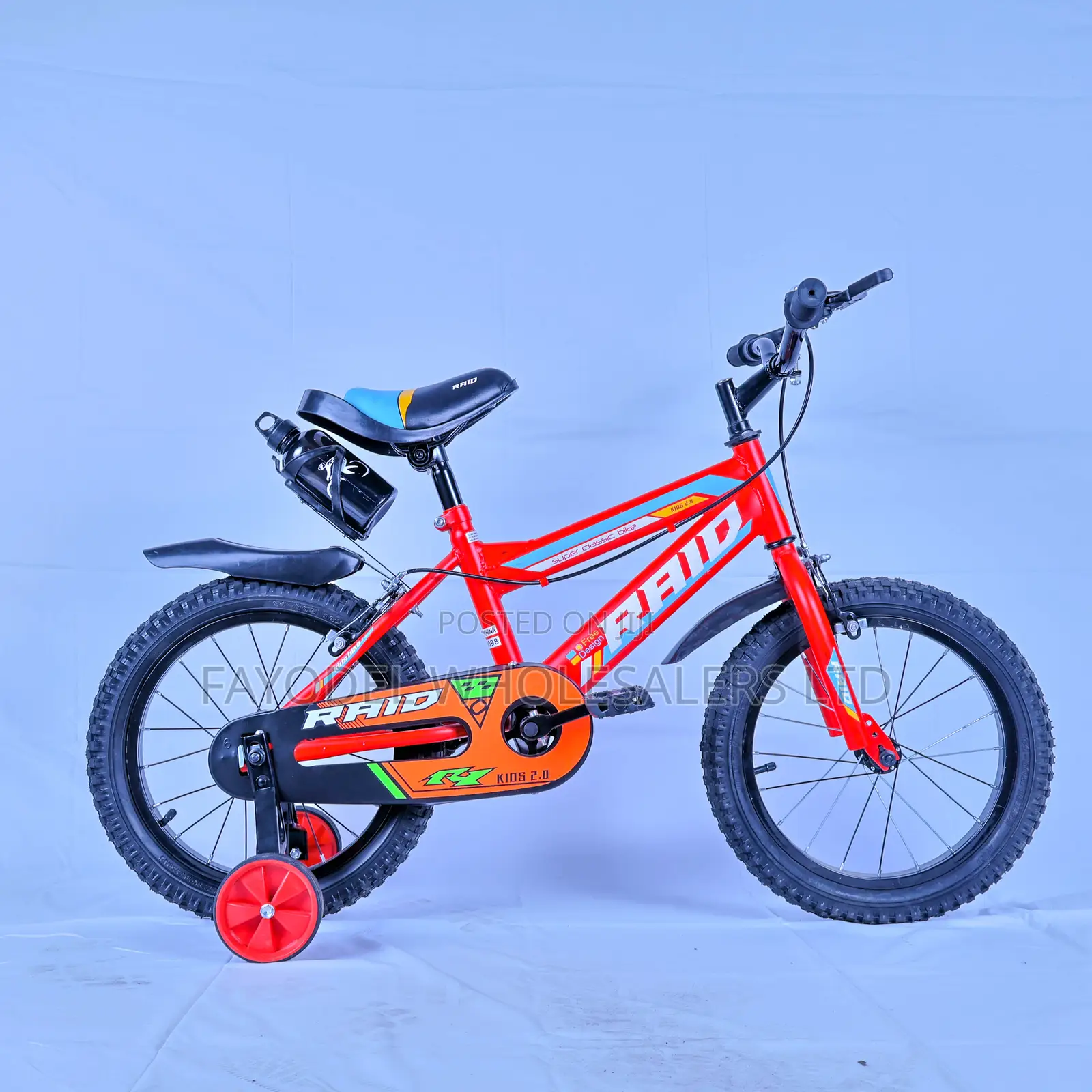 Raid Size 16 Kids Bike for Age 4 to 7 With Training Wheels