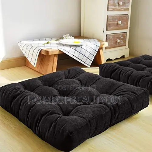 Black Square Floor Pillows