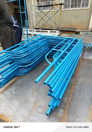 2m Scaffolding Ladder Platform Durable Steel Construction Wide Base