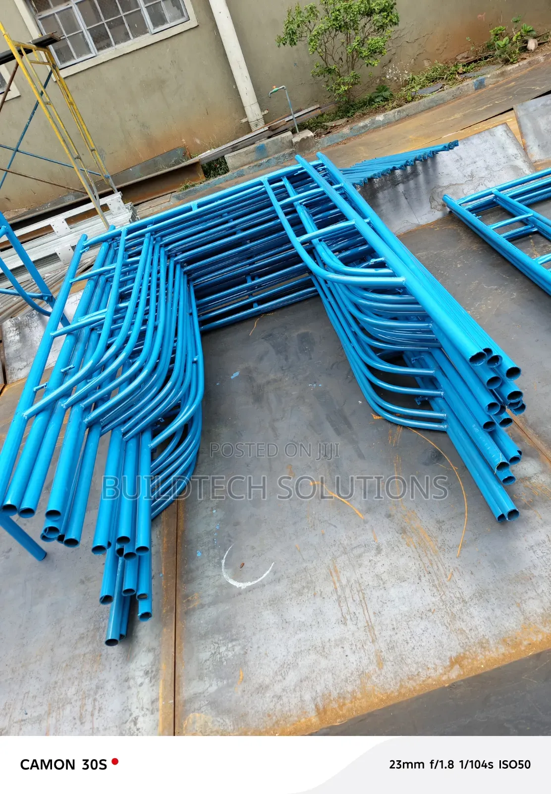 2m Heavy Duty Scaffolding Ladder Strong Steel Platform for Site Work