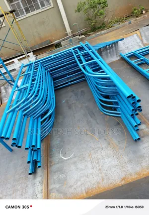2m Heavy Duty Scaffolding Ladder Strong Steel Platform for Site Work