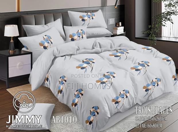 (6pc)Flowered Double Sided Cotton Duvet Cover ~ Size : 6*6/6*7 - thumbnail 6