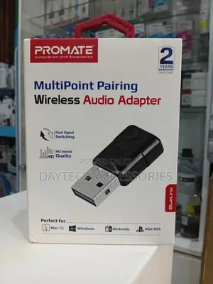 Promate Bluelink Multipoint Pairing Wireless Bluetooth Audio Adapter.