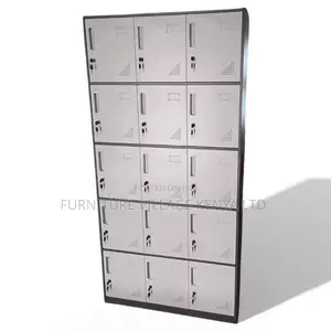 15-Door's Metallic Gym Storage Locker Cabinet