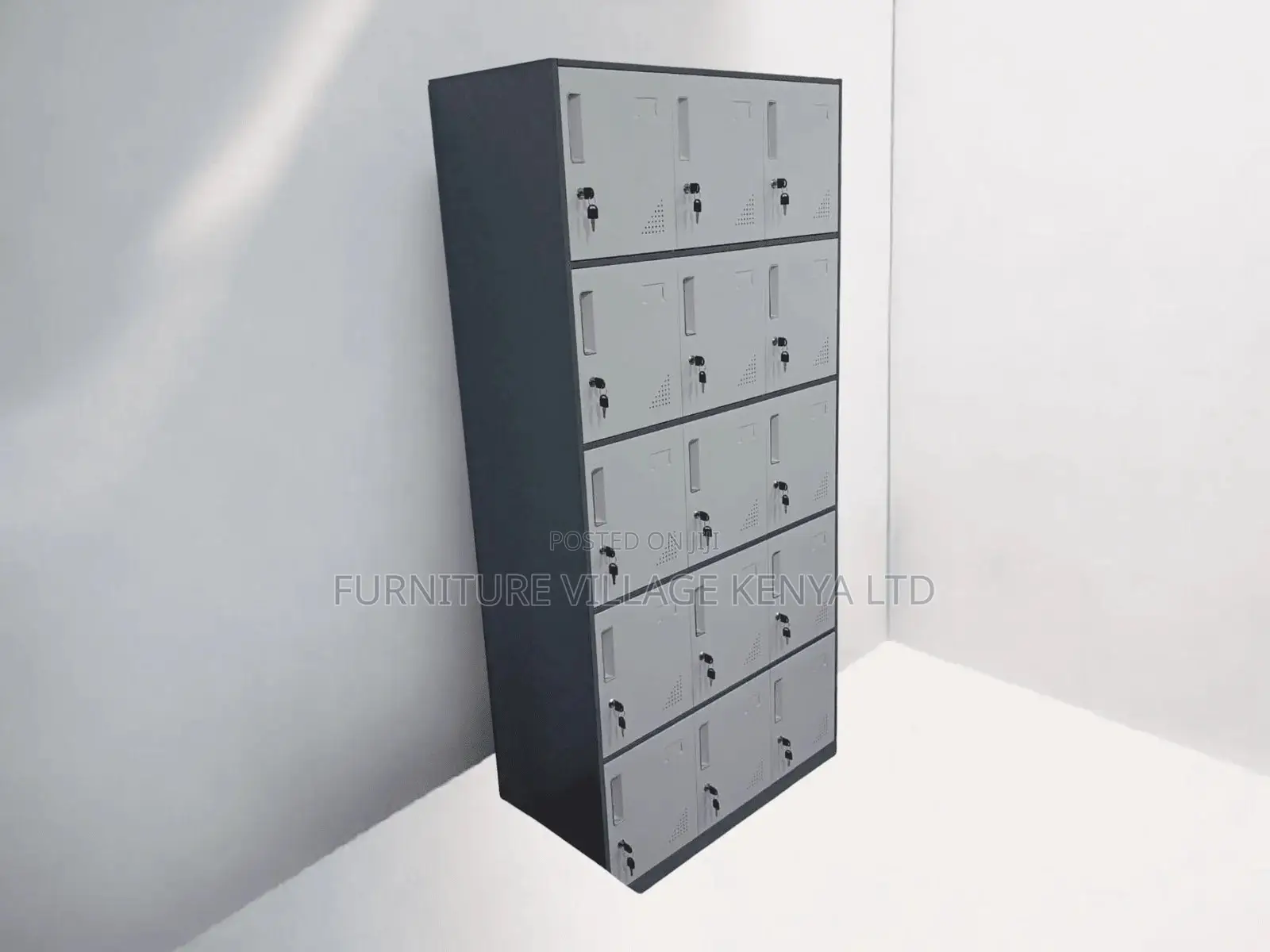 15-Door's Metallic Gym Storage Locker Cabinet