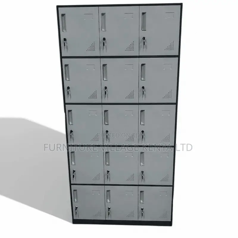 15-Door's Metallic Gym Storage Locker Cabinet