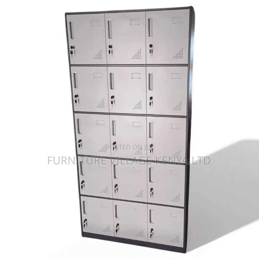 15-Door's Metallic Gym Storage Locker Cabinet